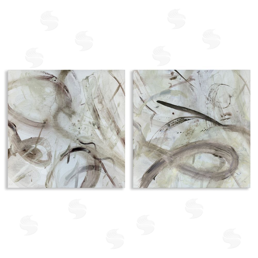 Susan Jill Modern Neutral Tones Abstract Canvas Wall Art Print