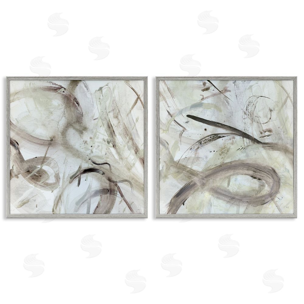 Susan Jill Modern Neutral Tones Abstract Gray Framed Giclee Wall Art Print