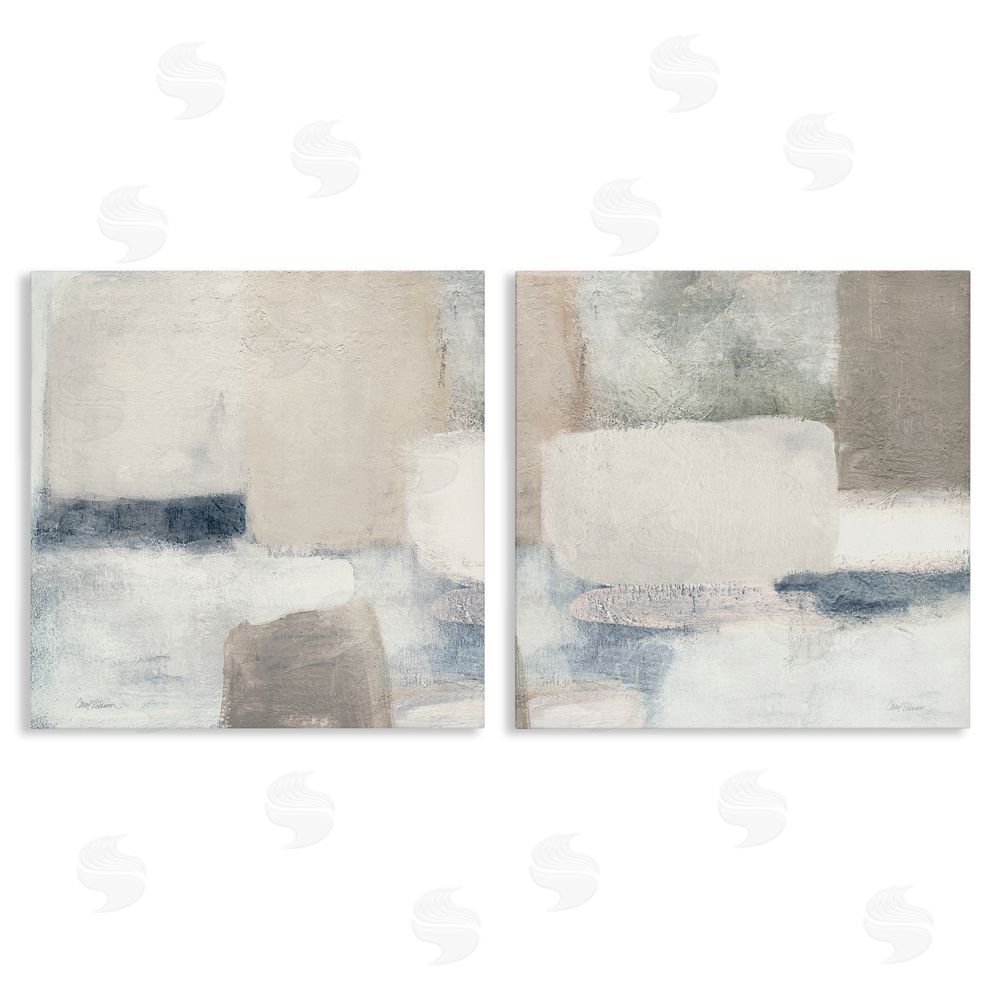 Carol Robinson Beige Modern Collage Shapes Canvas Wall Art Print