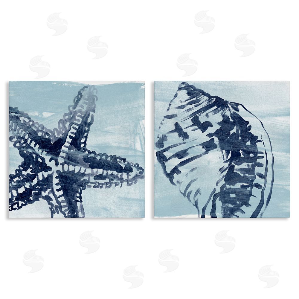 June Erica Vess Sea Life Starfish Arrangement Canvas Wall Art Print