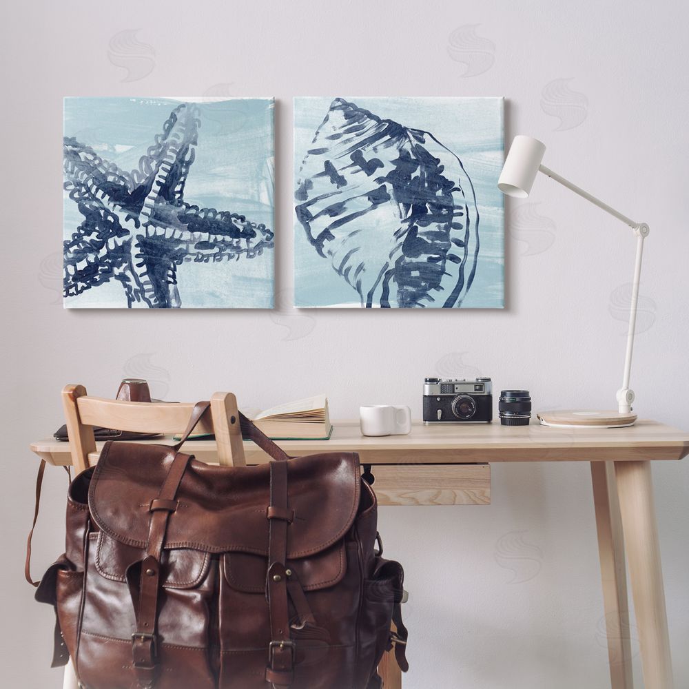 June Erica Vess Sea Life Starfish Arrangement Canvas Wall Art Print in Room