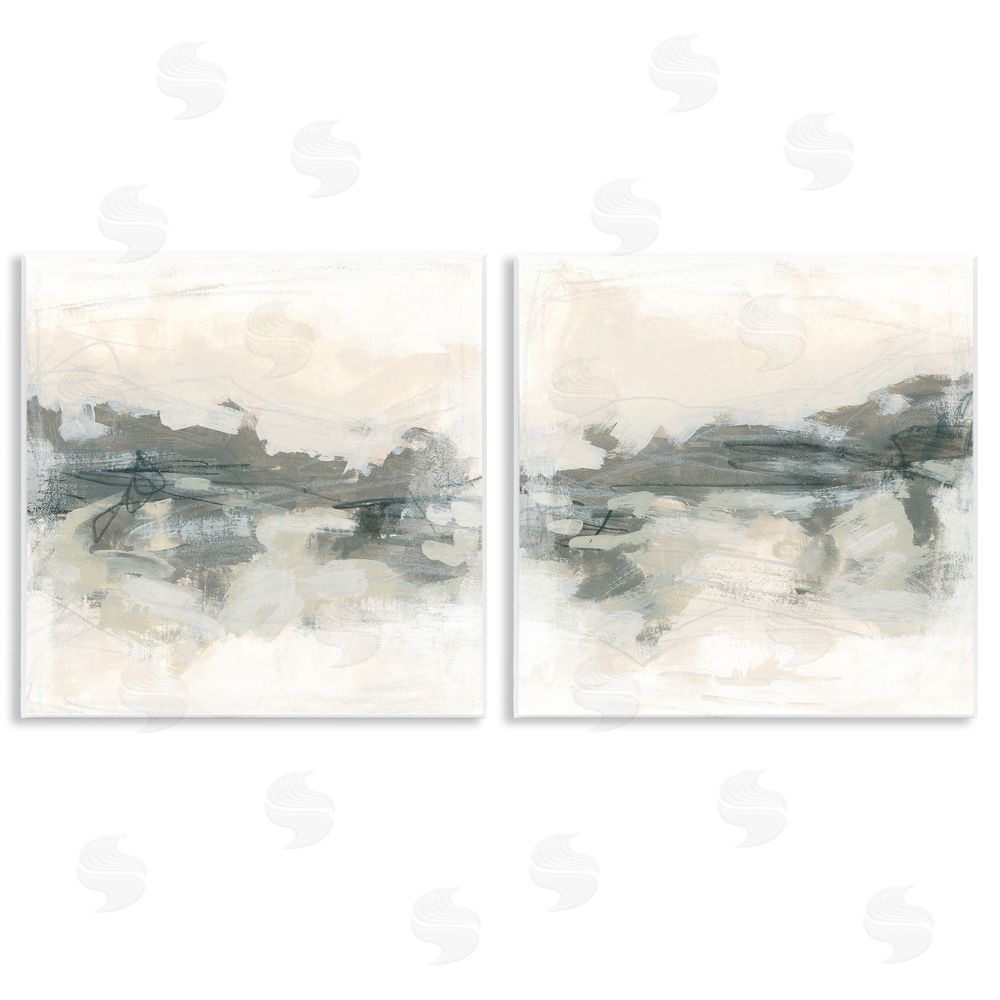 June Erica Vess Modern Abstract Scribble Composition Wooden Wall Plaque Art Print