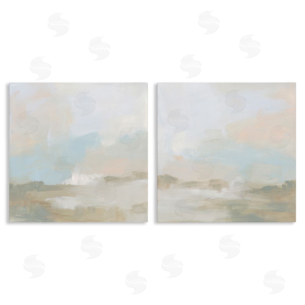 June Erica Vess Pastel Abstract Landscape Canvas Wall Art Print