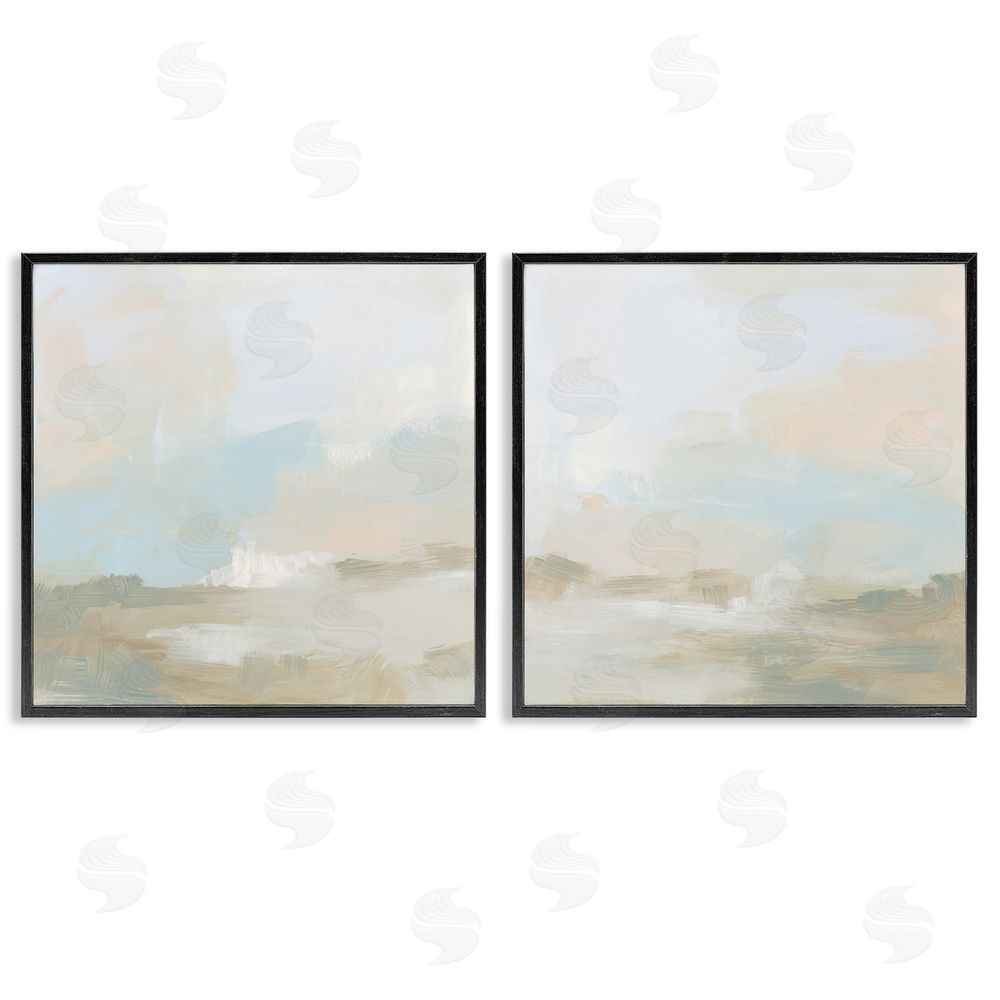 June Erica Vess Pastel Abstract Landscape Black Framed Giclee Wall Art Print