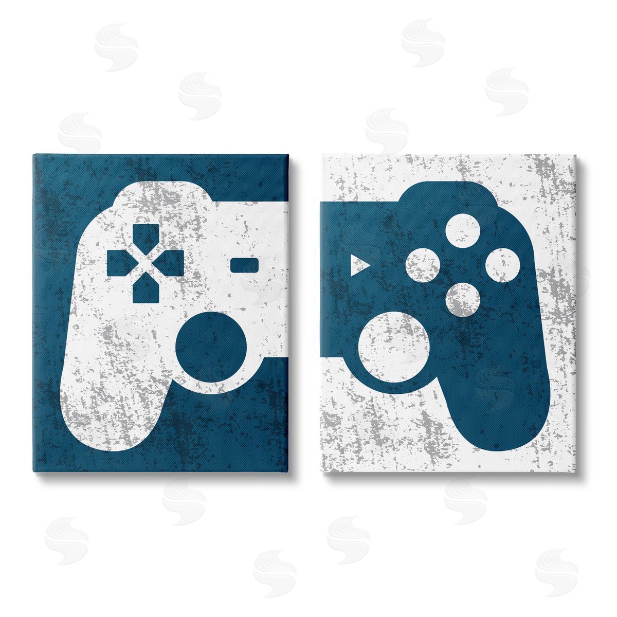 Kim Allen Video Gaming Controller Silhouette Canvas Wall Art Print