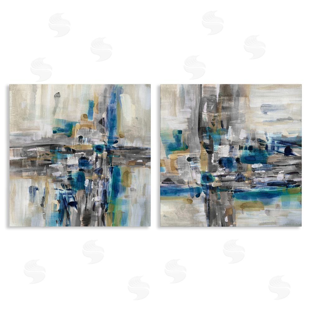 Susan Jill Abstract Collage Chaotic Brush Strokes Canvas Wall Art Print