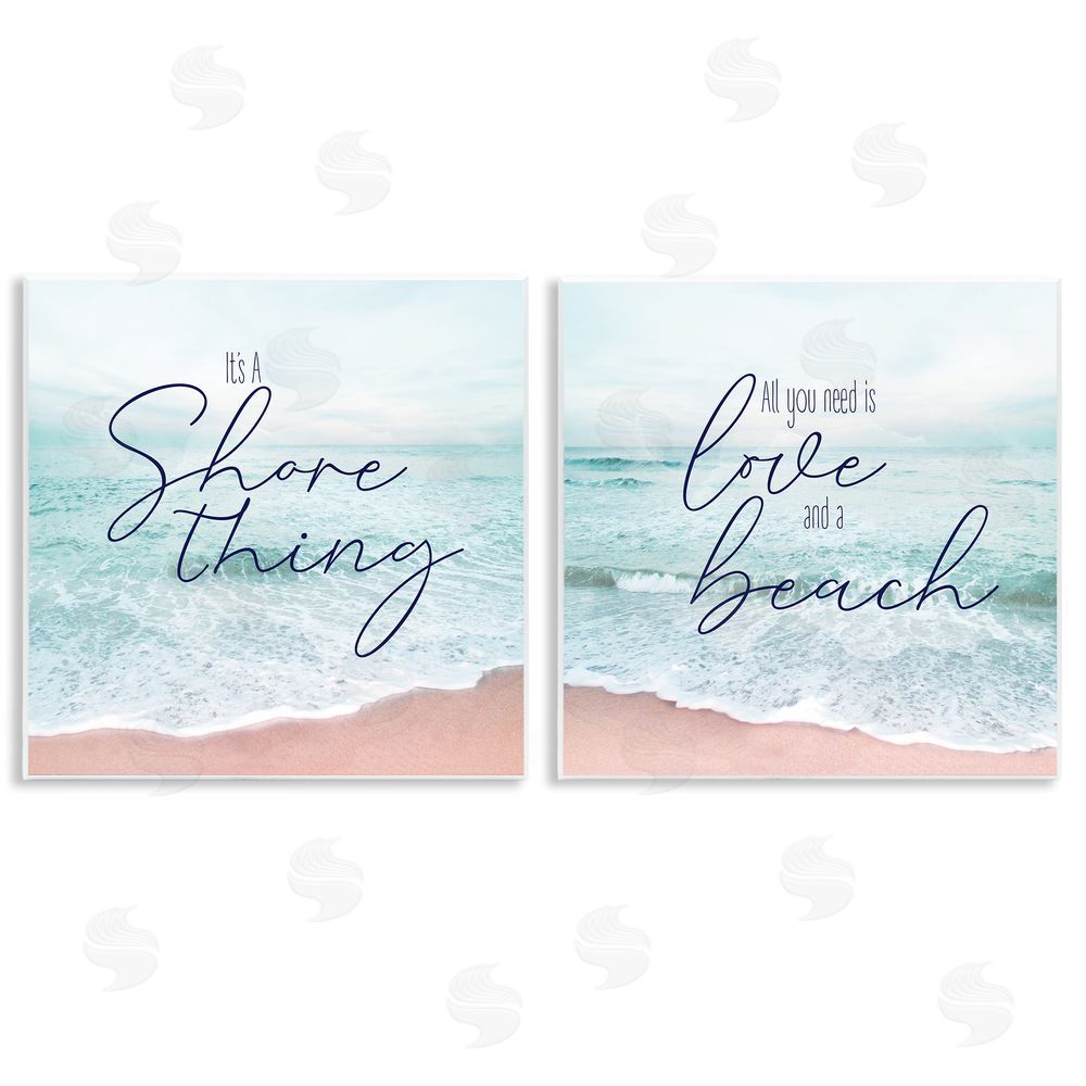 Natalie Carpentieri Soothing Beach Lover Phrases  Wooden Wall Plaque Art Print