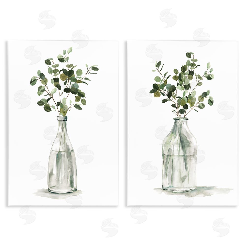 Carol Robinson Eucalyptus Herbal Bouquet Arrangement Wooden Wall Plaque Art Print