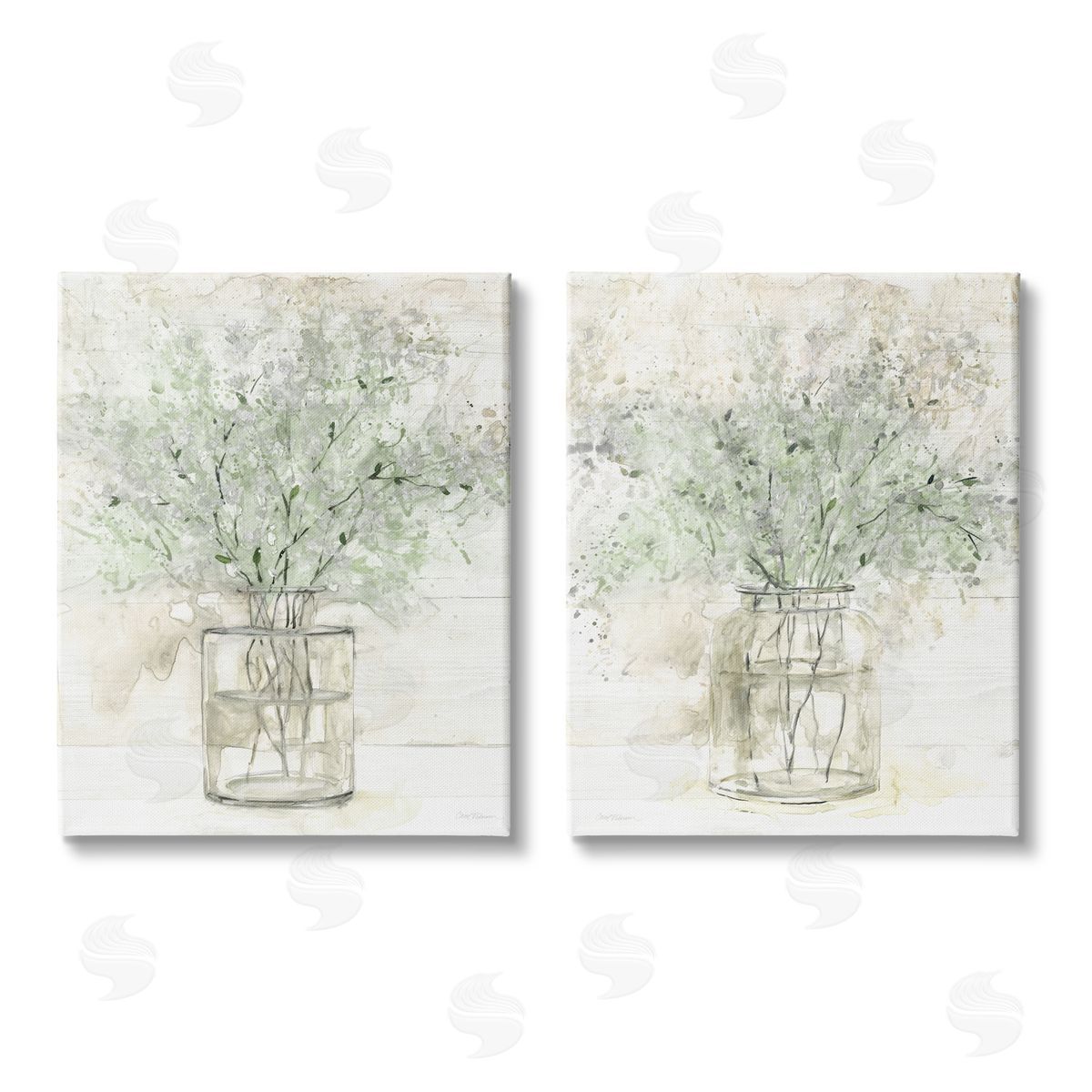 Carol Robinson Country Florals Delicate Blooming Bouquet  Canvas Wall Art Print