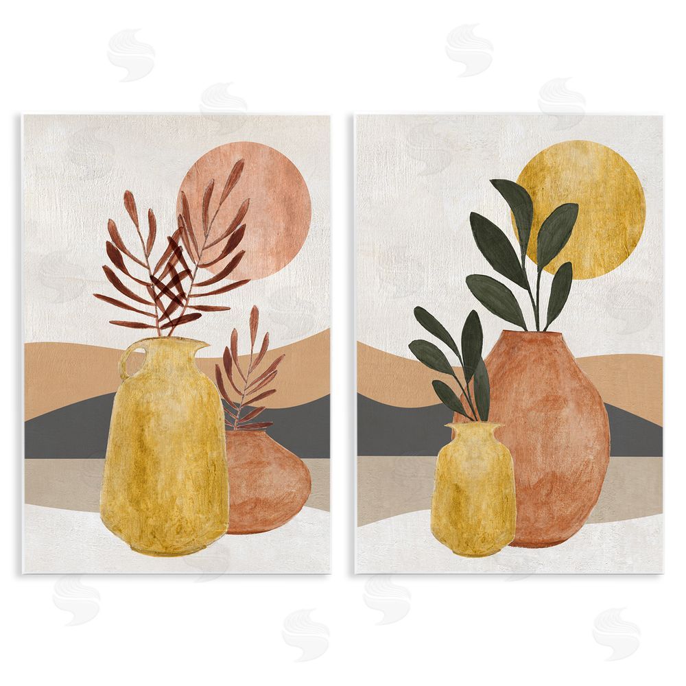 Janet Tava Boho Botanical Sprigs Landscape Wooden Wall Plaque Art Print