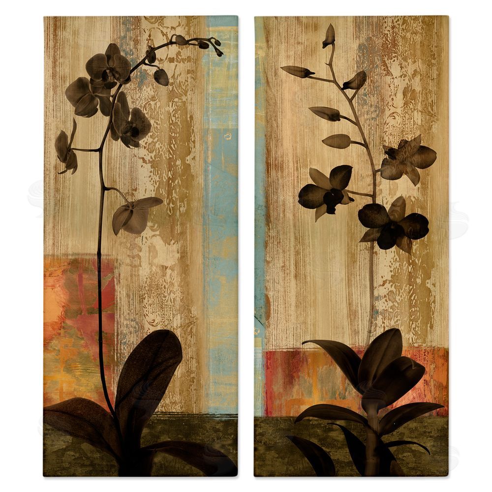 Chris Donovan Modern Boho Orchid Blooming  Canvas Wall Art Print
