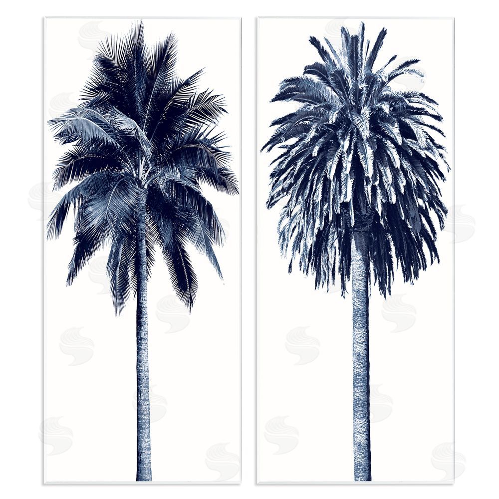 Devon Davis Modern Summer Palms Detailed Nature Wooden Wall Plaque Art Print