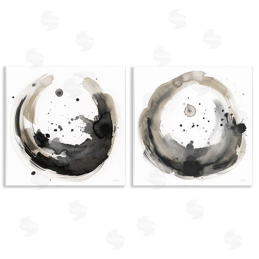 Stella Chang Urban Infinity Abstract Circles Painting Wooden Wall Plaque Art Print