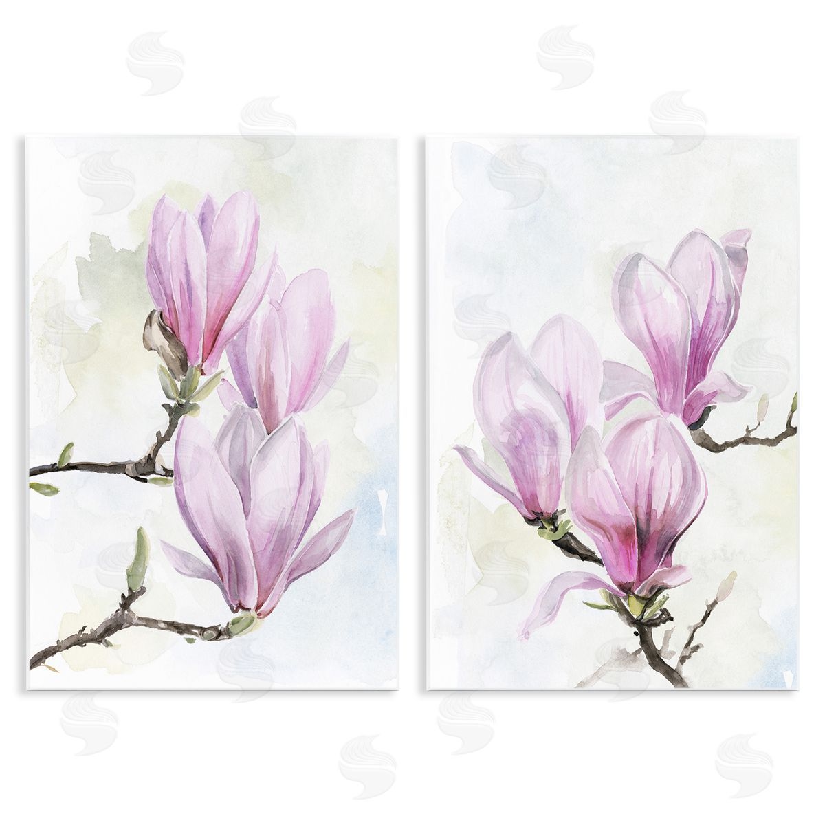 Pink Magnolia Flower Blossoms Wood Plaque Wall Art, Home Decor by Jennifer Paxton Parker