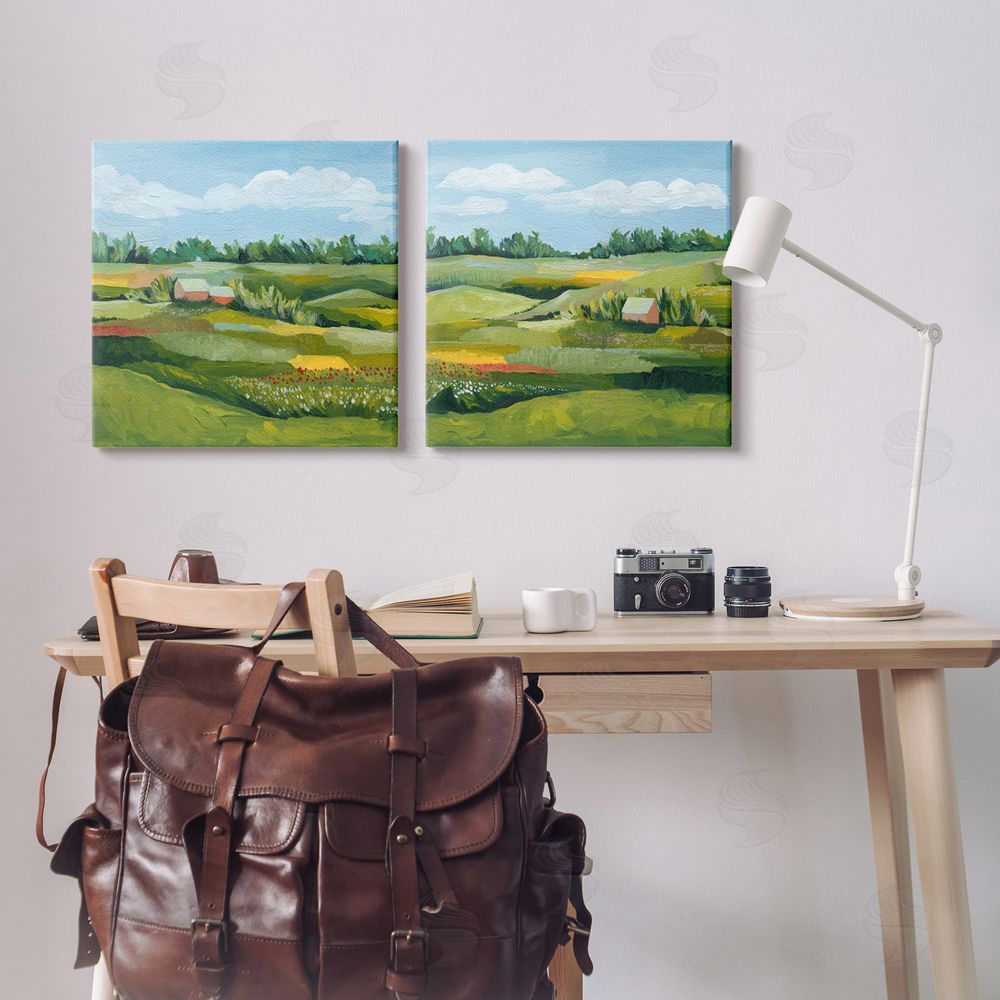 Grace Popp Rural Country Farm Pastures Canvas Wall Art Print in Room