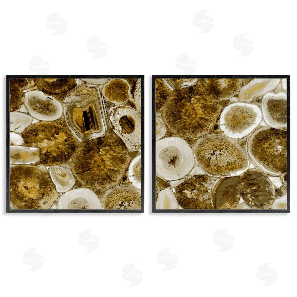 Danielle Carson Abstract Geodes Mineral Nature Black Framed Giclee Wall Art Print