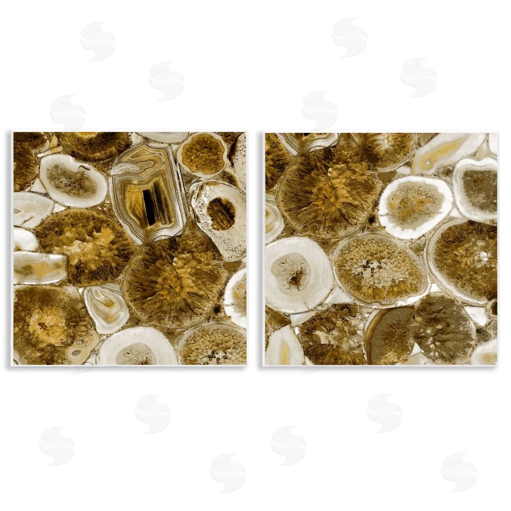 Danielle Carson Abstract Geodes Mineral Nature Wooden Wall Plaque Art Print