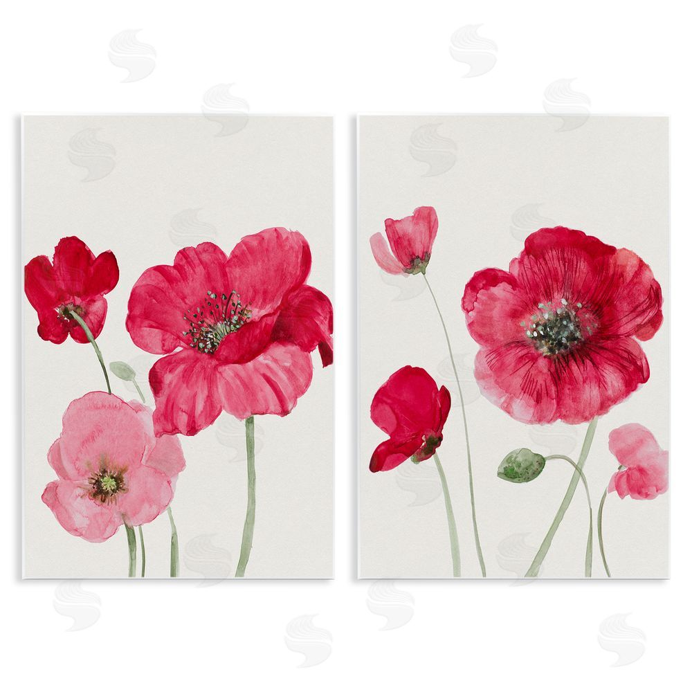 Lanie Loreth Bold Red Poppies Romantic Blooms Wooden Wall Plaque Art Print
