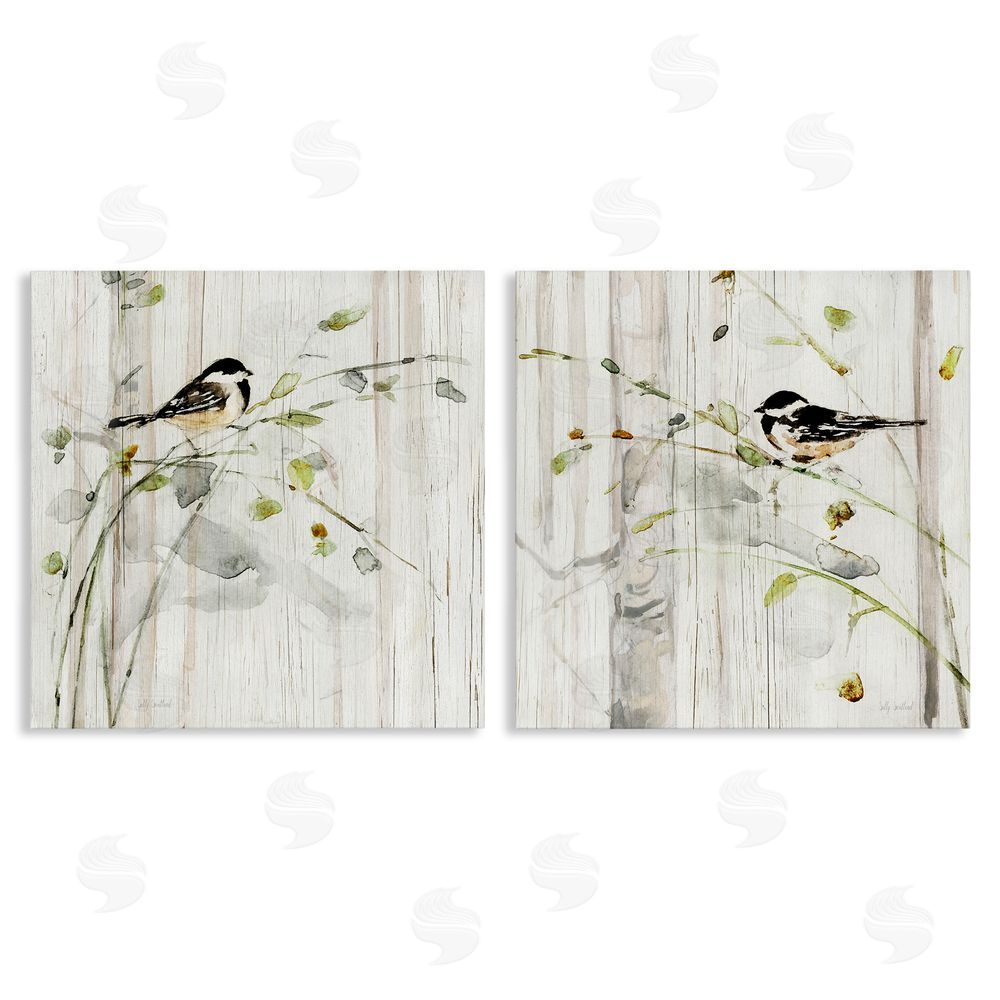 Sally Swatland Perched Birds Country Botanicals Canvas Wall Art Print