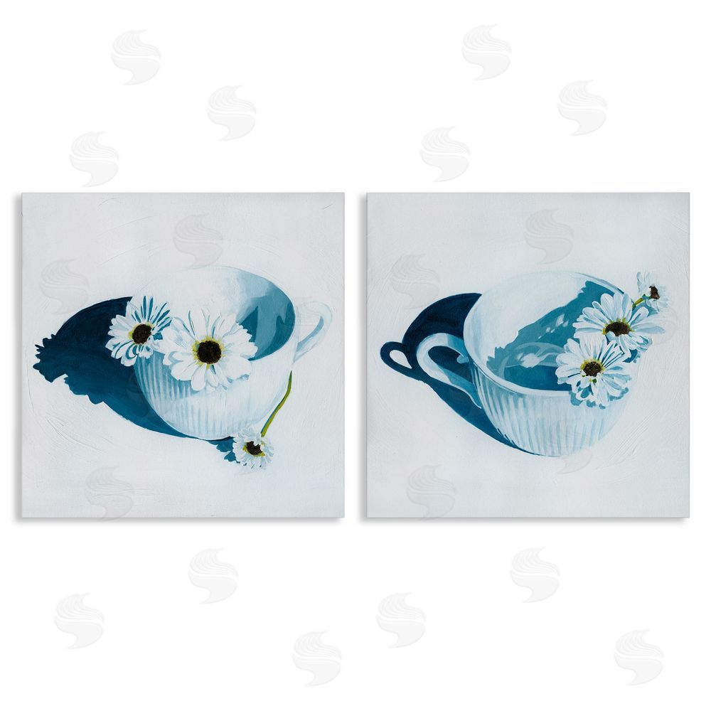 Grace Popp Floral Sprigs in Teacup Canvas Wall Art Print