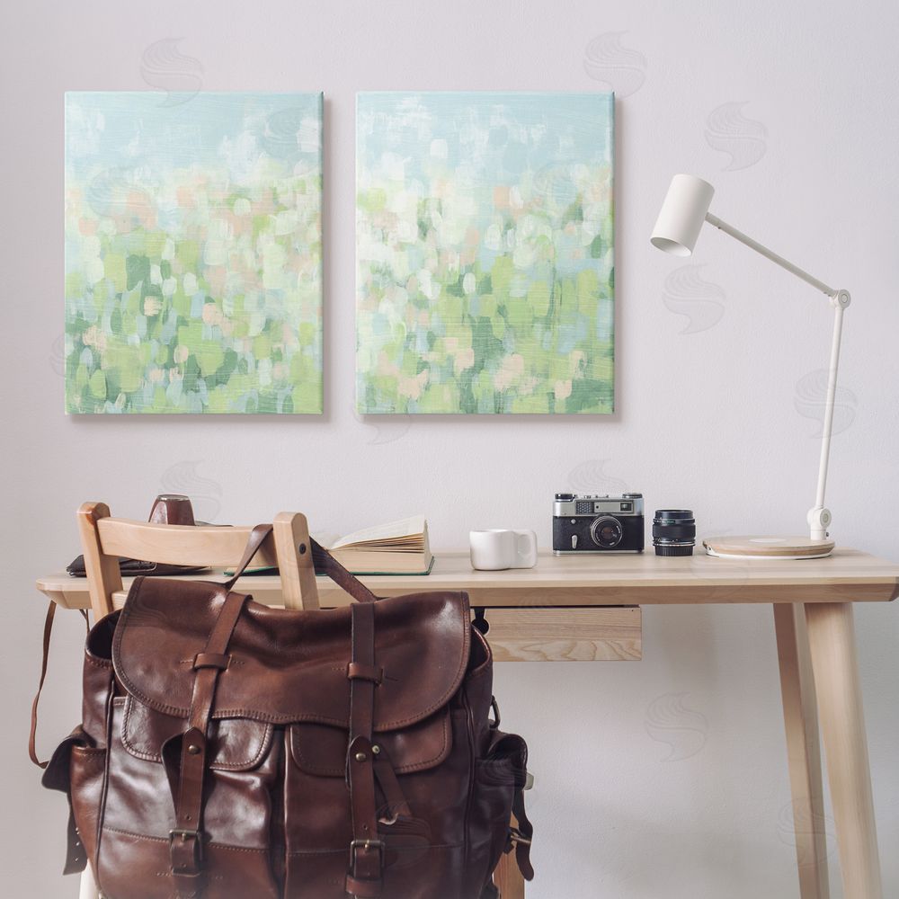 June Erica Vess Abstract Meadow Landscape Canvas Wall Art Print in Room