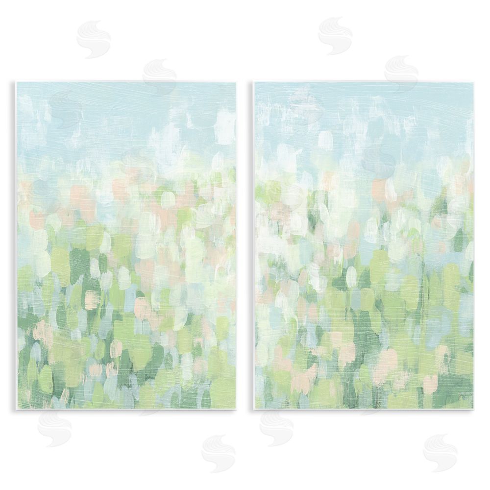June Erica Vess Abstract Meadow Landscape Wooden Wall Plaque Art Print