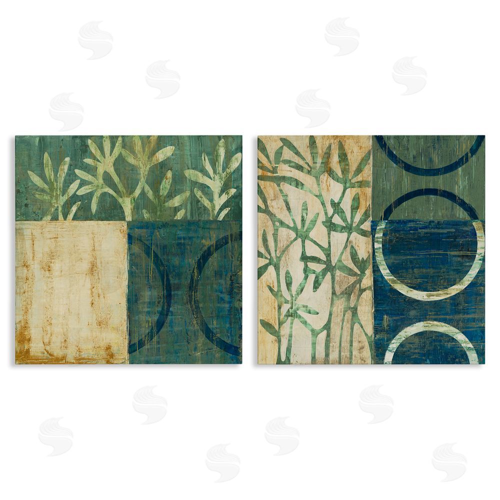 Liz Jardine Modern Botanical Shapes Canvas Wall Art Print