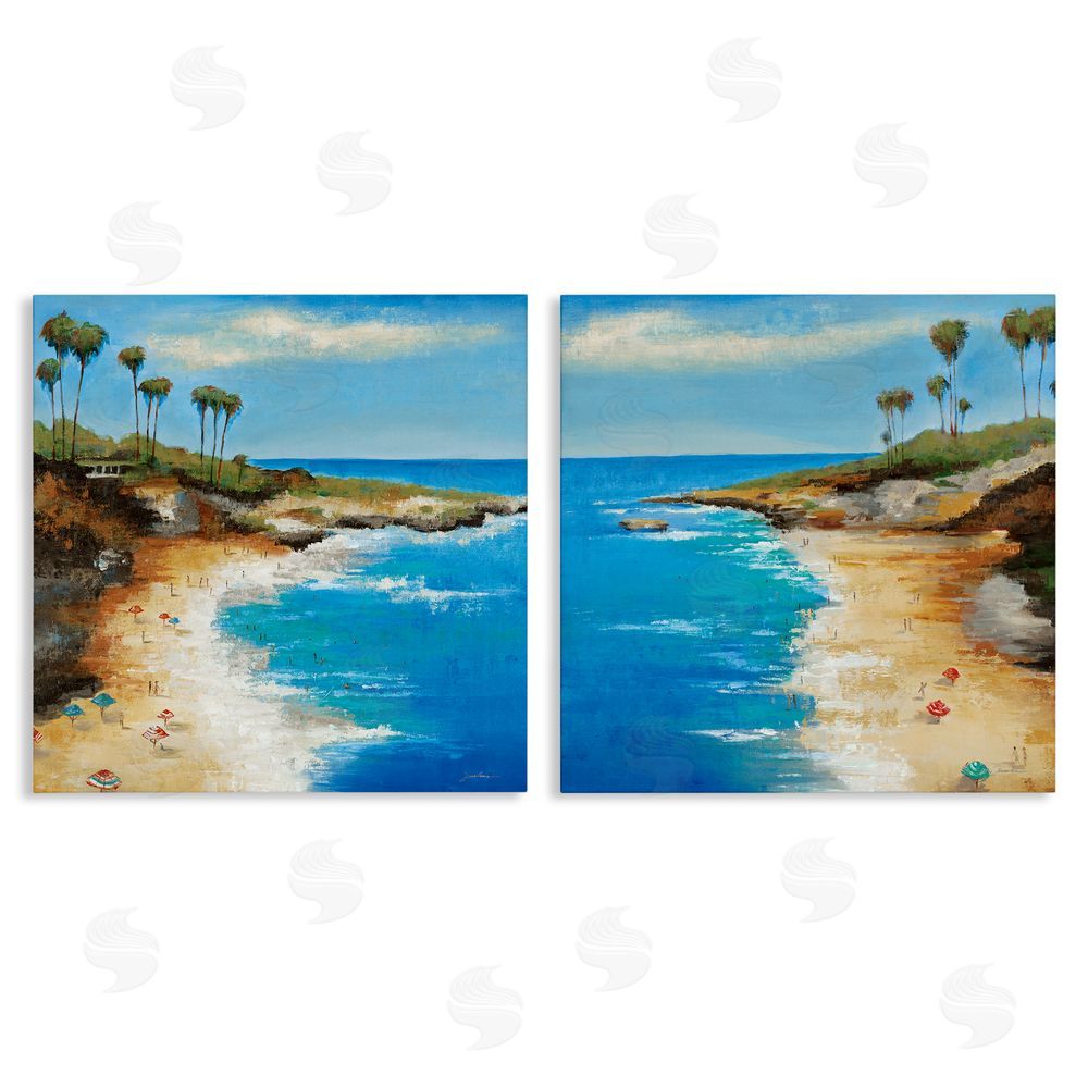 Liz Jardine Beach Cove Landscape Canvas Wall Art Print