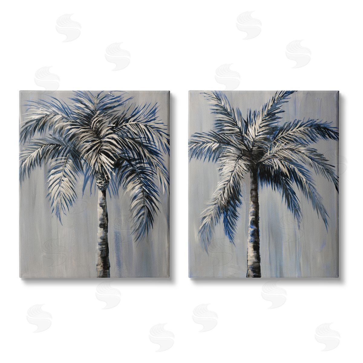 Nan Grey Modern Palm Trees Canvas Wall Art Print