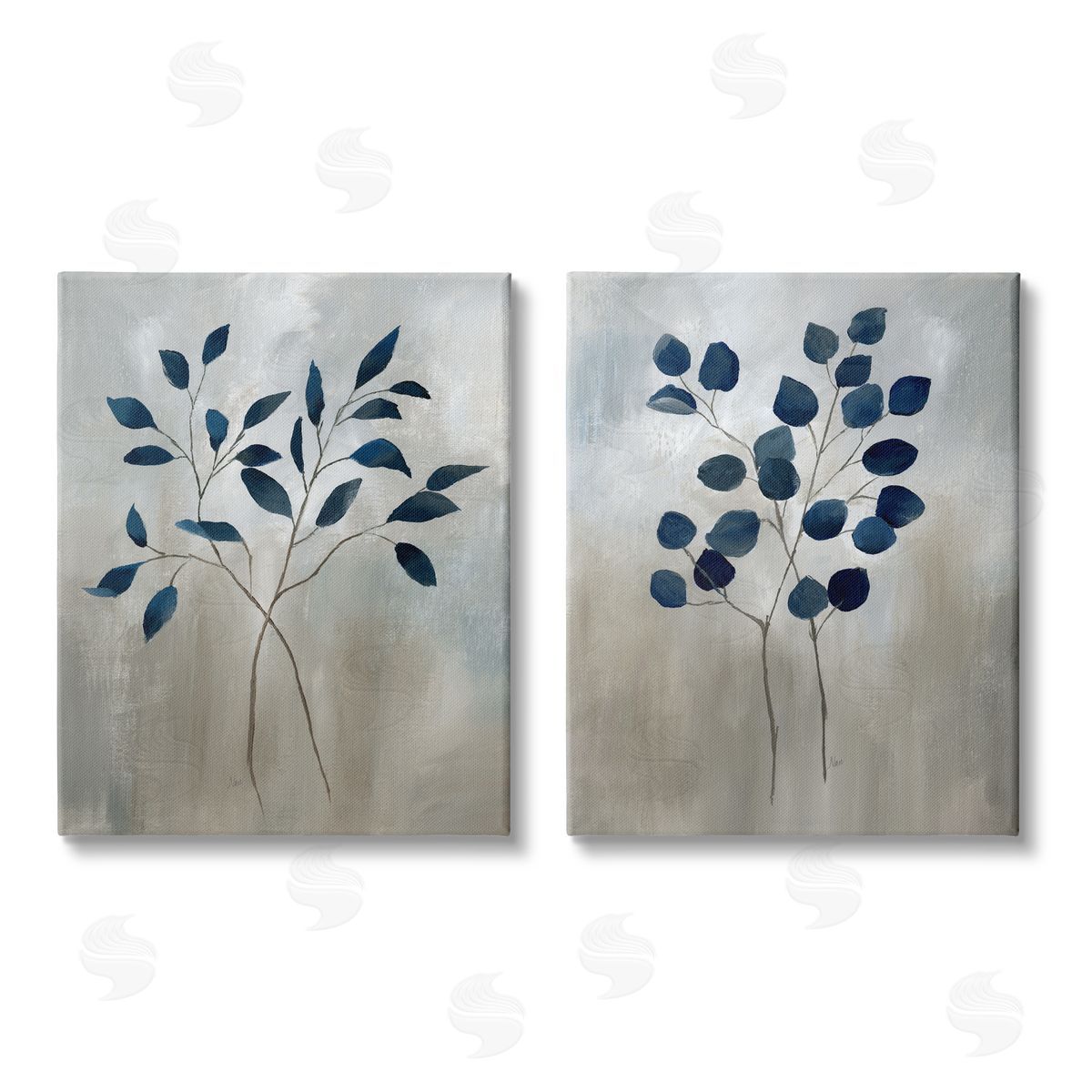 Nan Grey Botanical Sprigs Canvas Wall Art Print