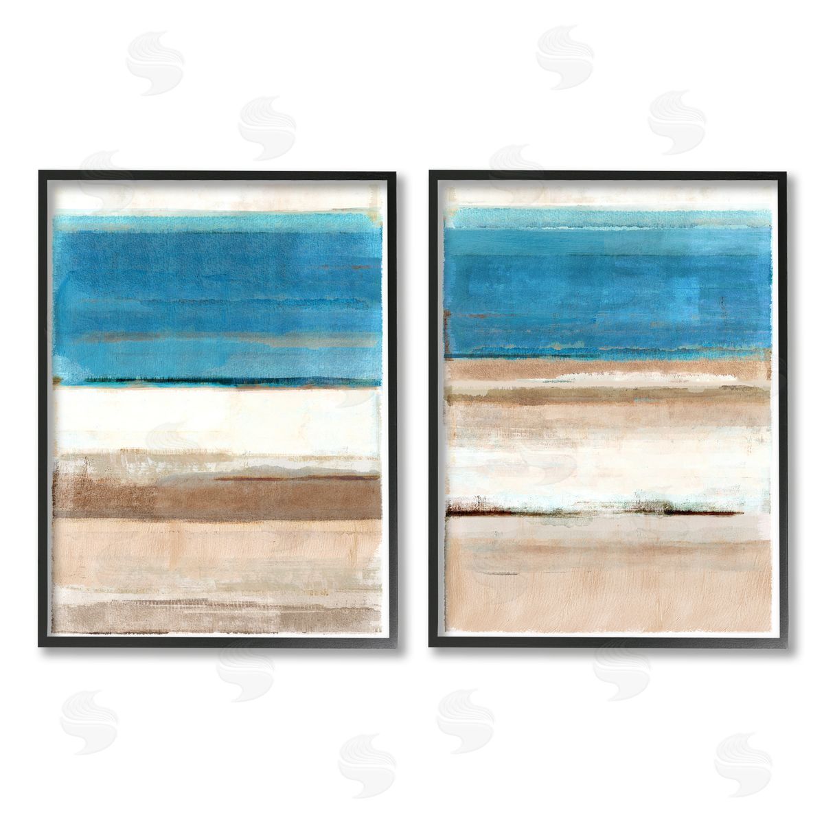 Flora Kouta Abstract Nautical Abstraction Black Framed Giclee Wall Art
