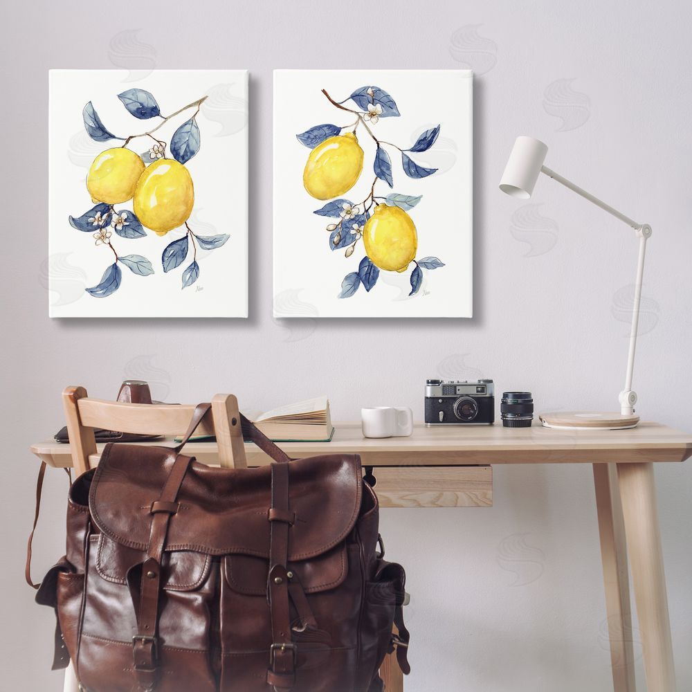 Nan Budding Lemon Blossoms Canvas Wall Art Print in Room