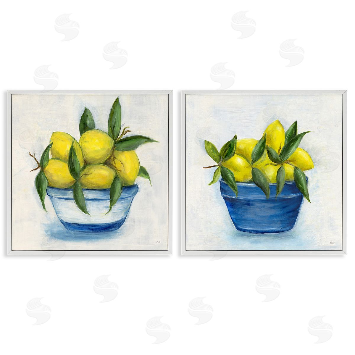 Marilyn Dunlap Traditional Lemon Bowls White Framed Giclee Wall Art Print
