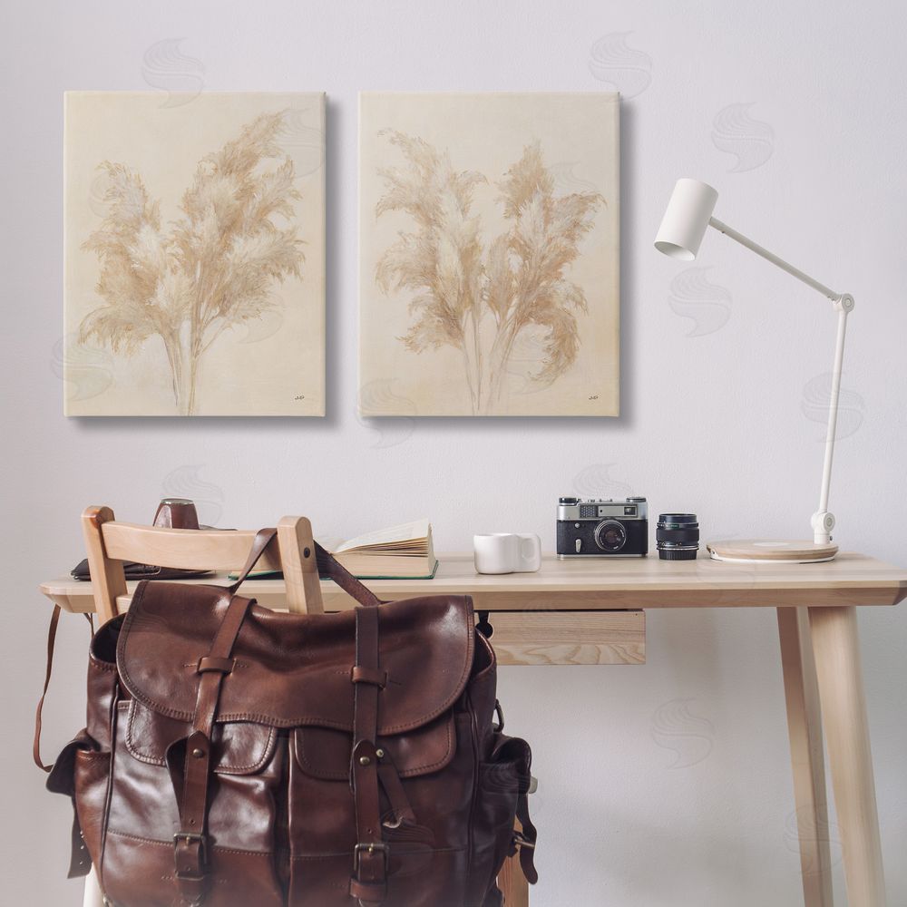 Julia Purinton Rural Reeds Studies Canvas Wall Art Print in Room