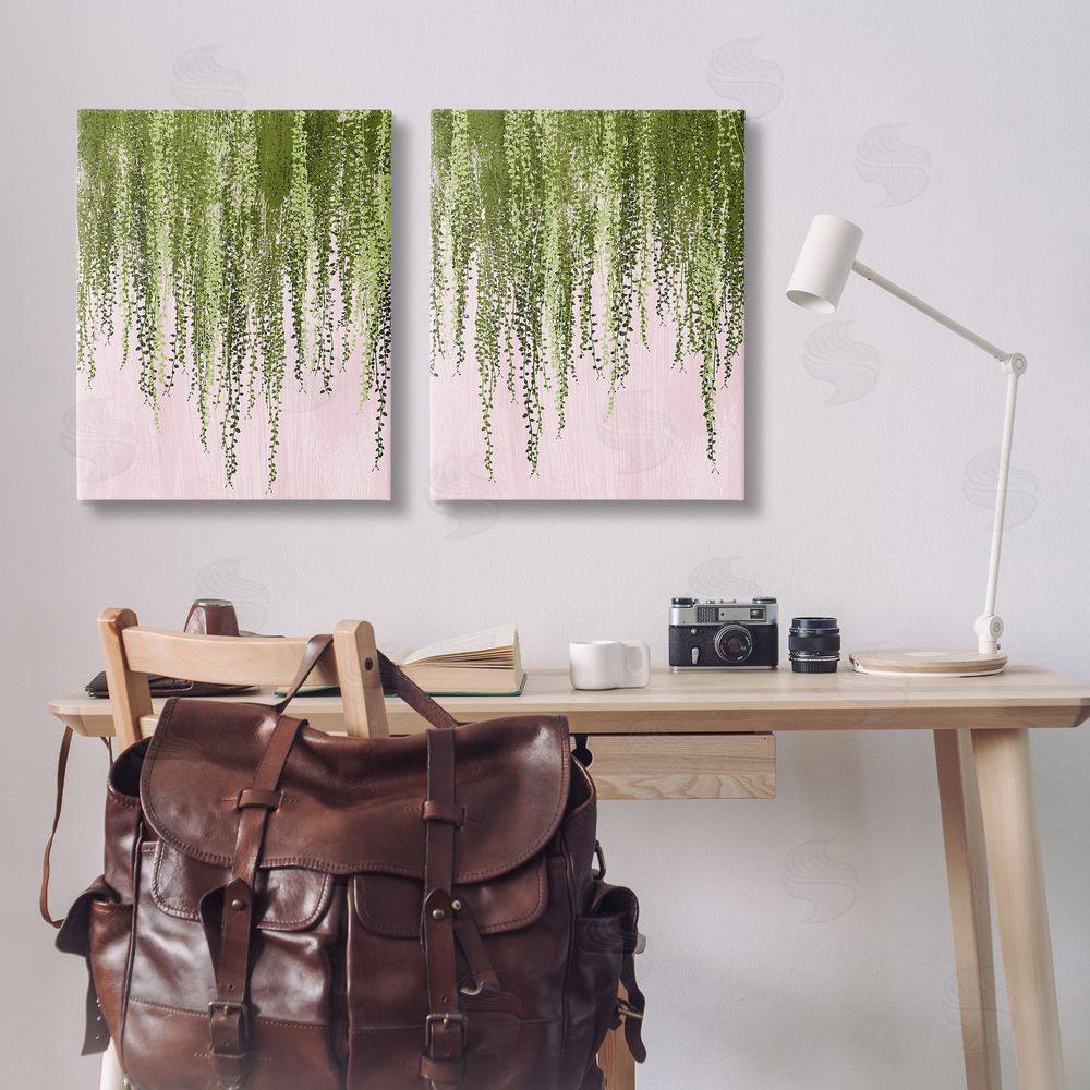 Grace Popp Natural Falling Ivy Canvas Wall Art Print in Room