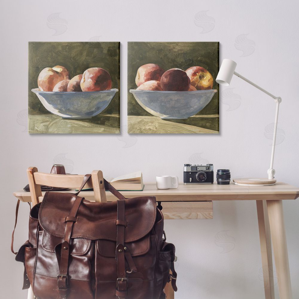 Emma Caroline Bowls of Apples Canvas Wall Art Print in Room