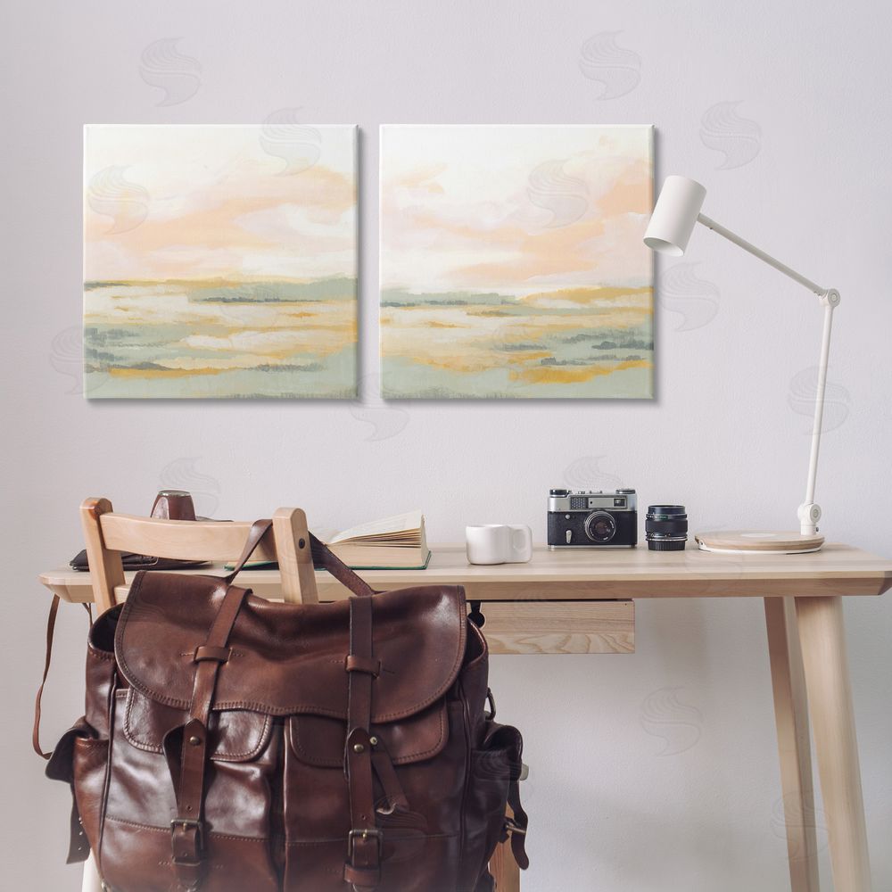 June Erica Vess Sunrise Sky Abstraction Canvas Wall Art Print in Room