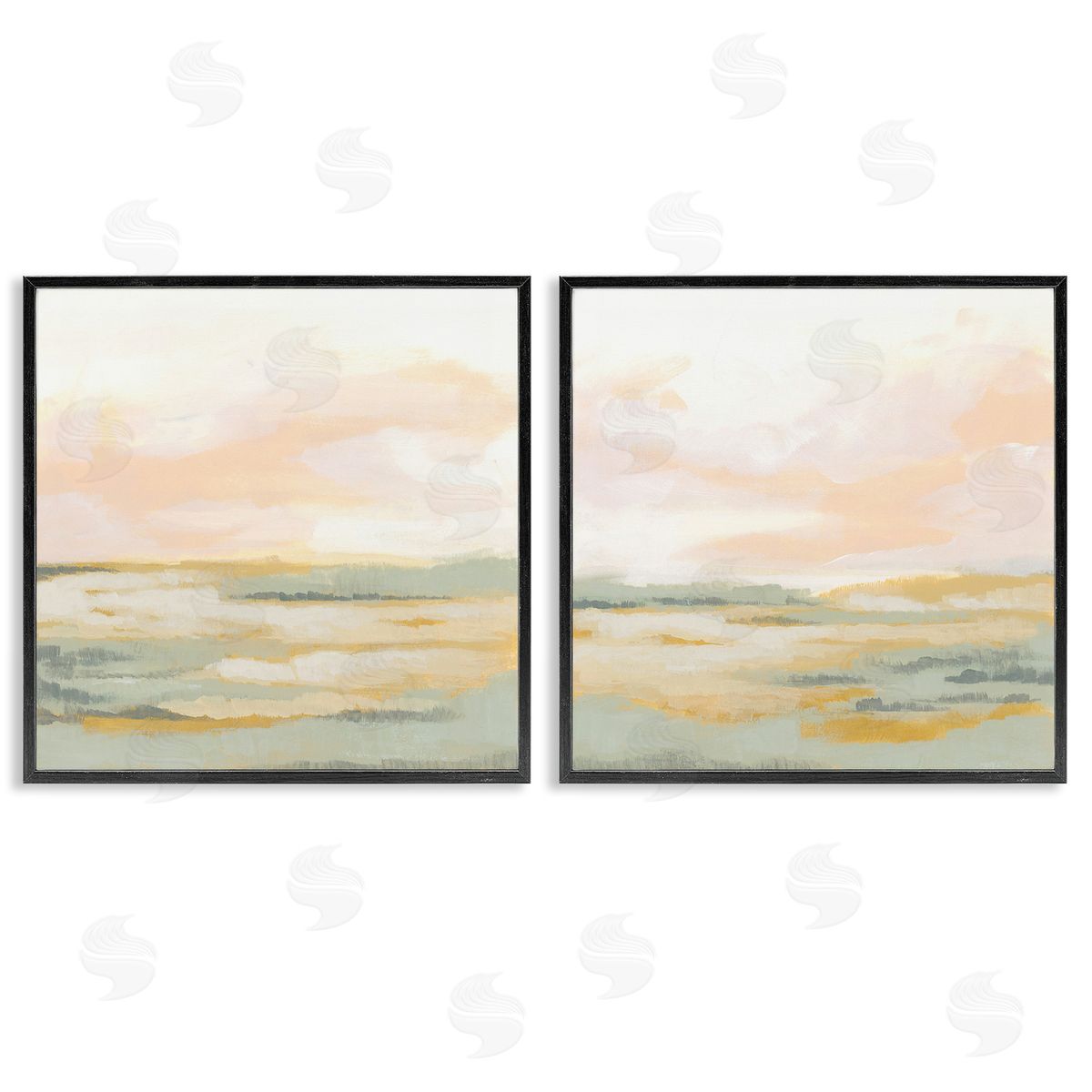 June Erica Vess Sunrise Sky Abstraction Black Framed Giclee Wall Art Print