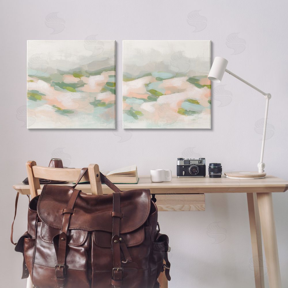 June Erica Vess Pastel Hills Abstraction Canvas Wall Art Print in Room