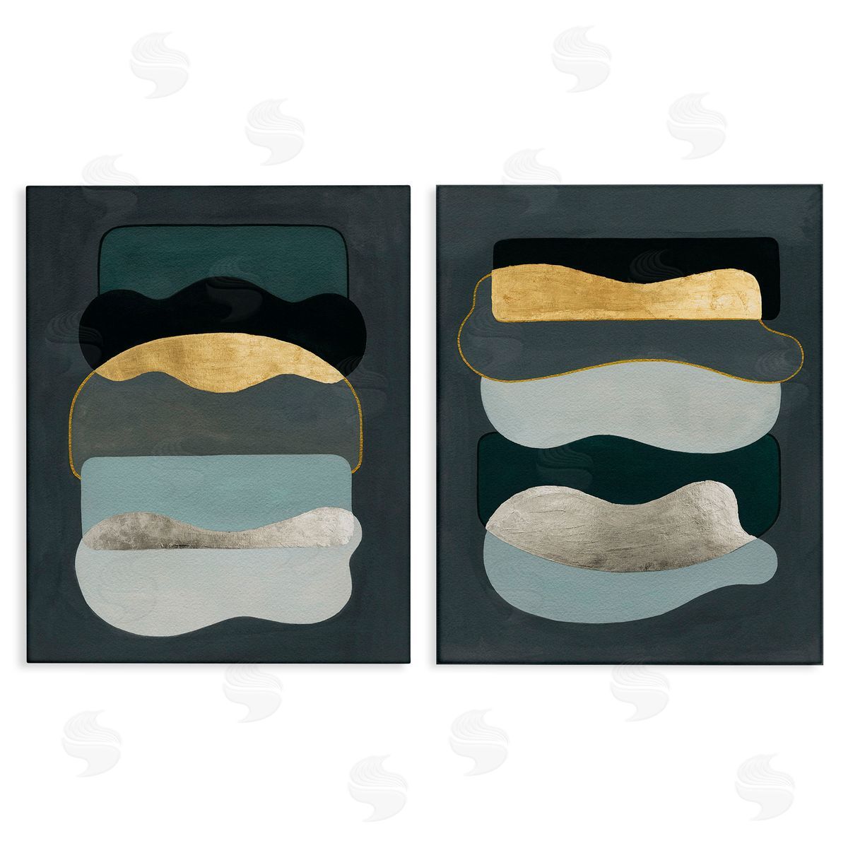 Grace Popp Shapes with Glam Details Canvas Wall Art Print