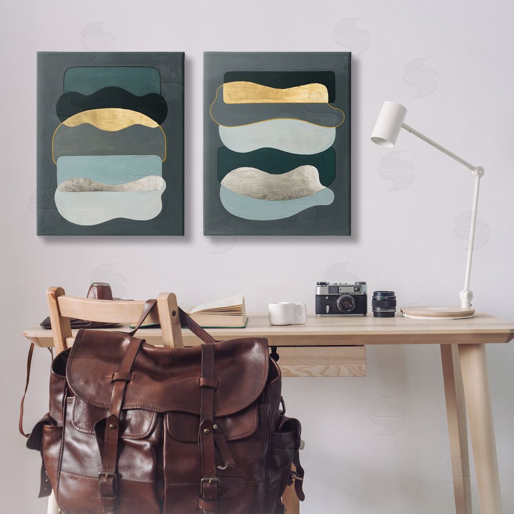Grace Popp Shapes with Glam Details Canvas Wall Art Print in Room