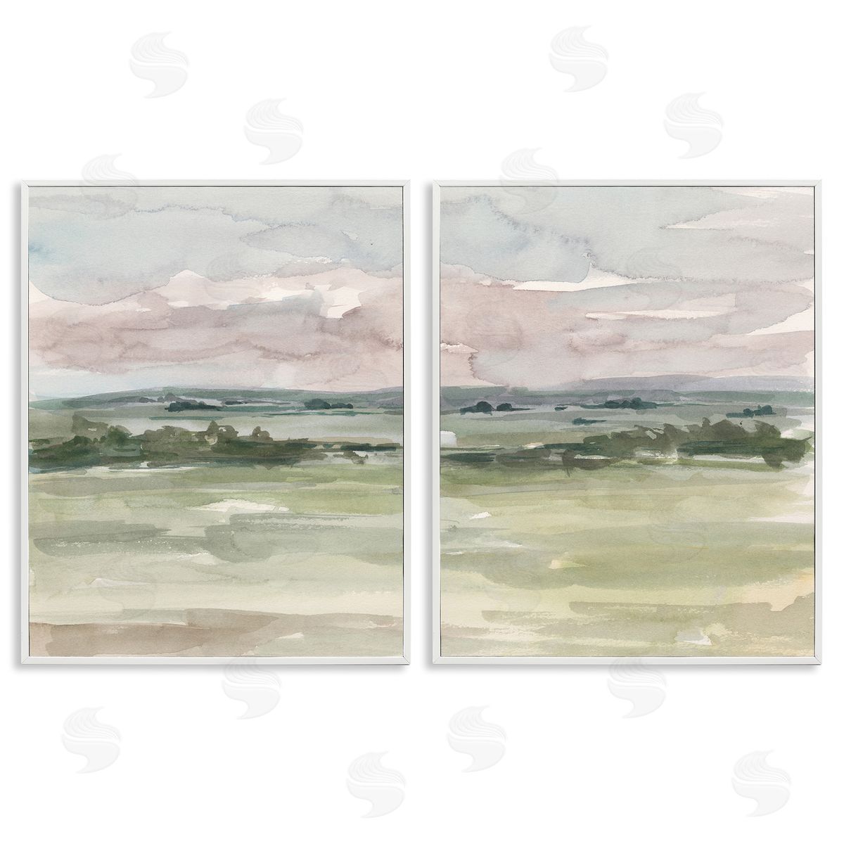 Ethan Harper Rural Landscape Watercolors White Framed Giclee Wall Art Print