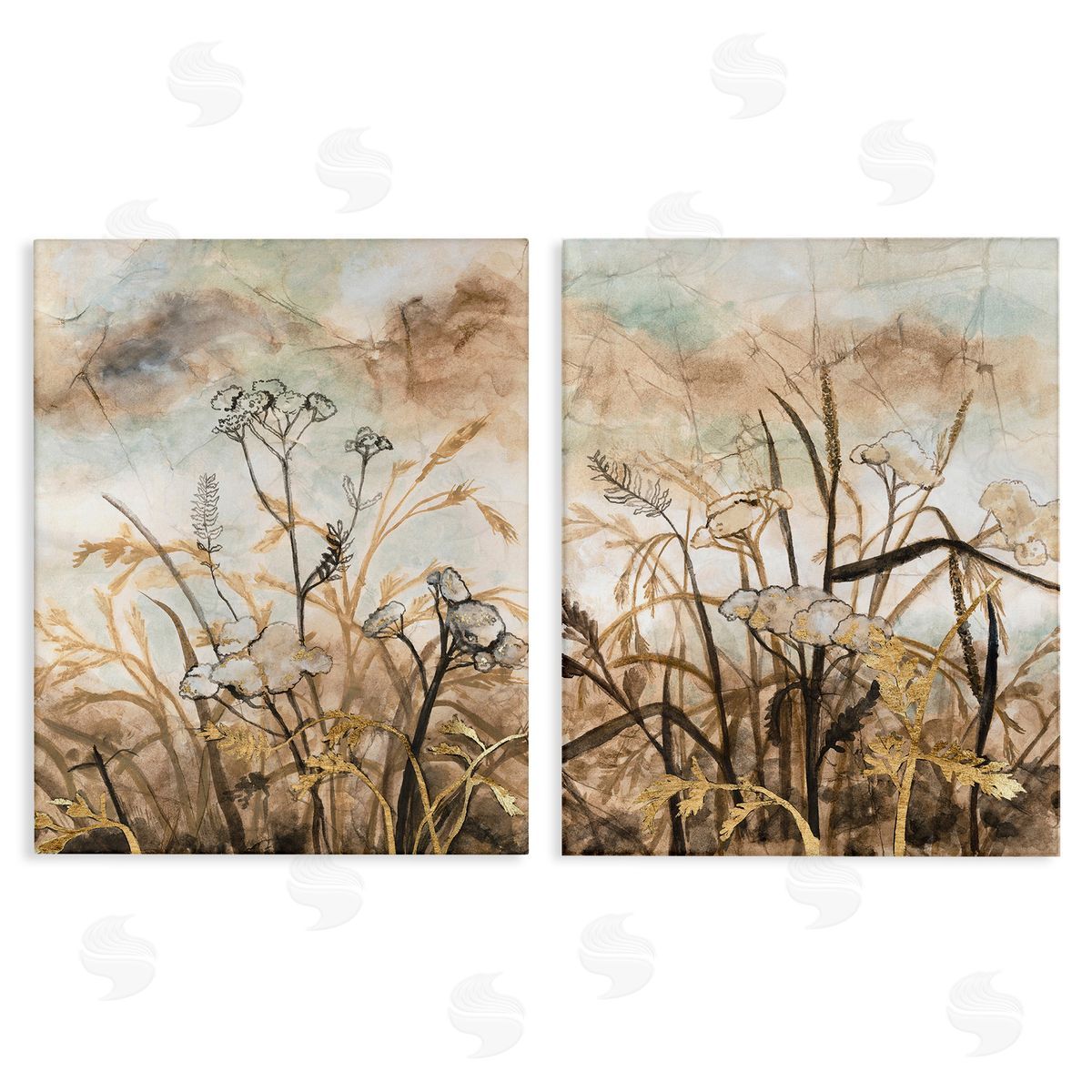 Vanna Lam Abstract Nature Outlines Canvas Wall Art Print