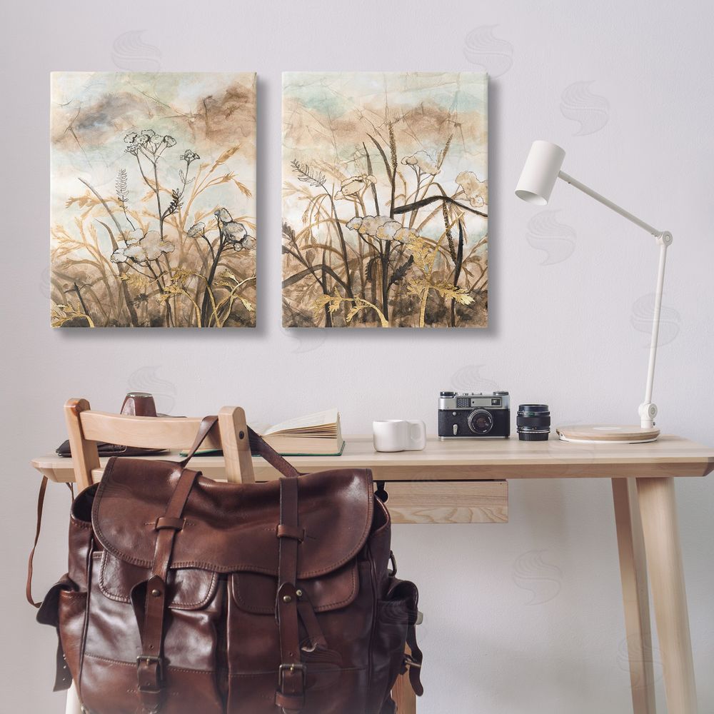 Vanna Lam Abstract Nature Outlines Canvas Wall Art Print in Room