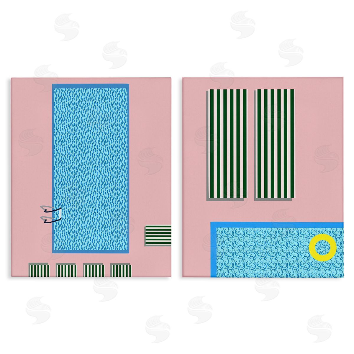 Regina Moore Modern Swimming Pool Canvas Wall Art Print