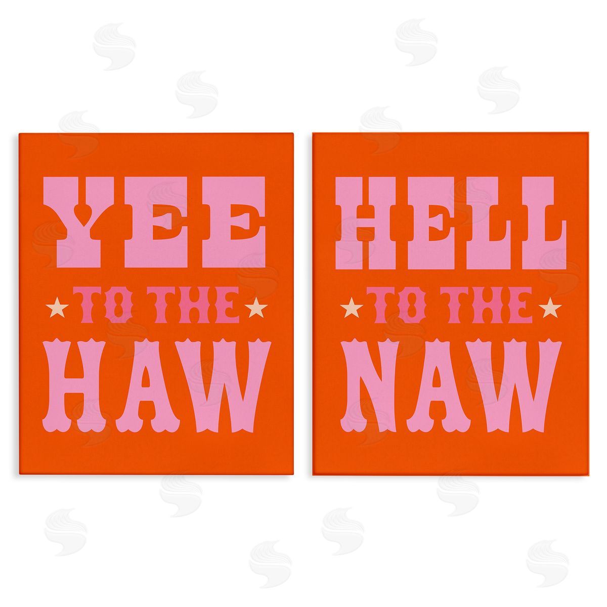Victoria Barnes Funny Cowgirl Phrases Canvas Wall Art Print