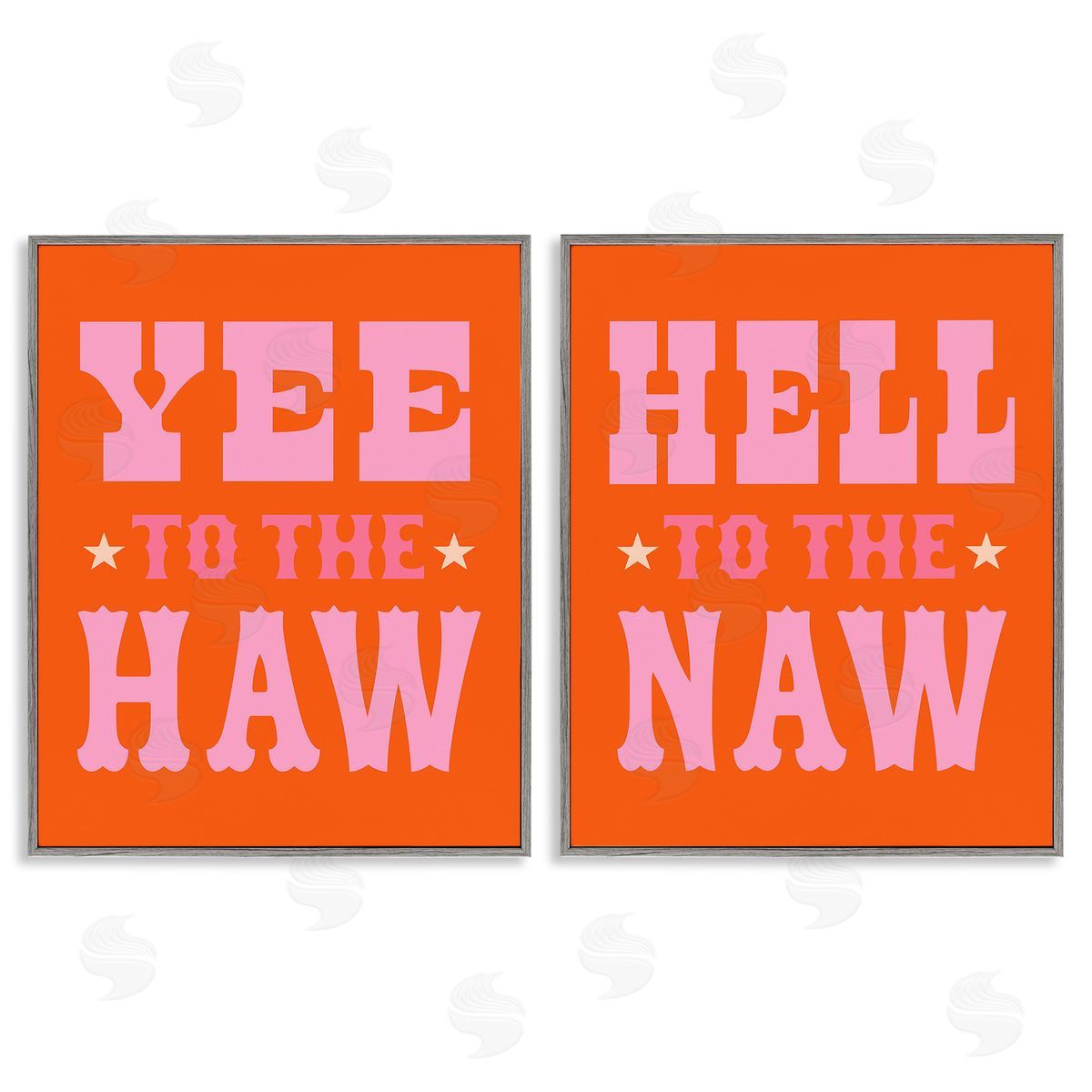 Victoria Barnes Funny Cowgirl Phrases Gray Framed Giclee Wall Art Print