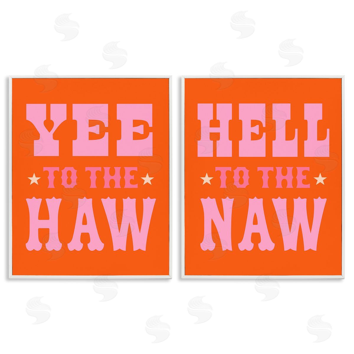 Victoria Barnes Funny Cowgirl Phrases White Framed Giclee Wall Art Print