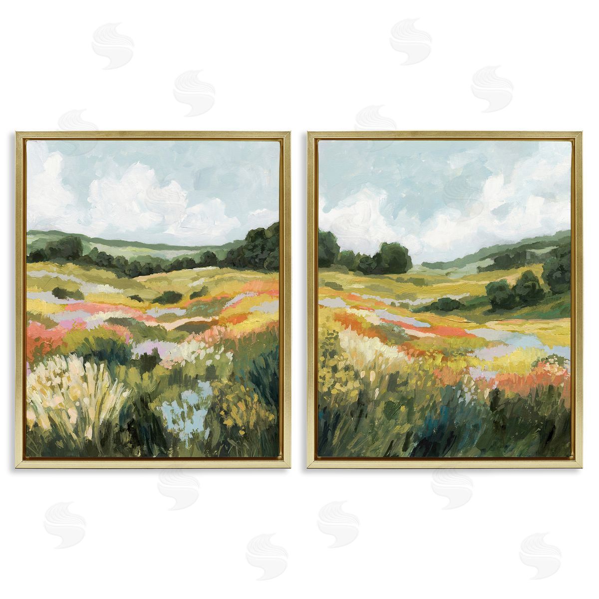Victoria Barnes Vast Meadow Painting Gold Floating Frame Canvas Wall Art Print