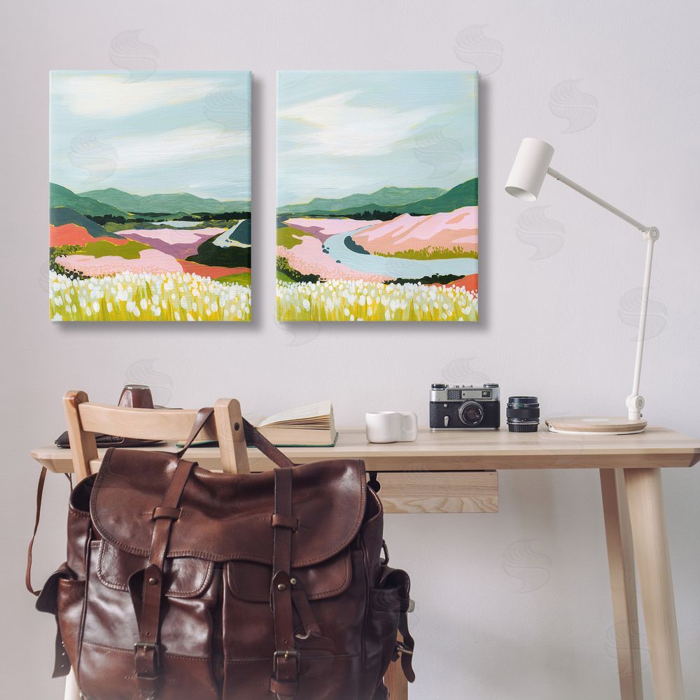 Grace Popp Mountain Valley Meadow Canvas Wall Art Print in Room